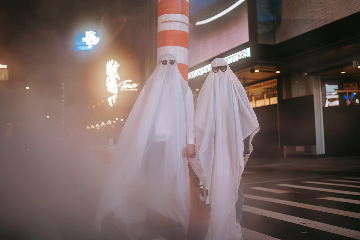 Pair of ghosts in the city